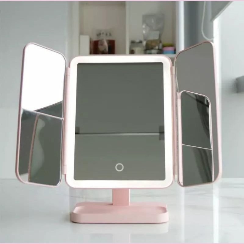 LumiGlow | 3-i-1 LED makeup spejl med naturlig lyseffekt