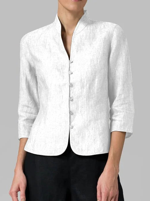 Cecilie – Bluse med knapper foran