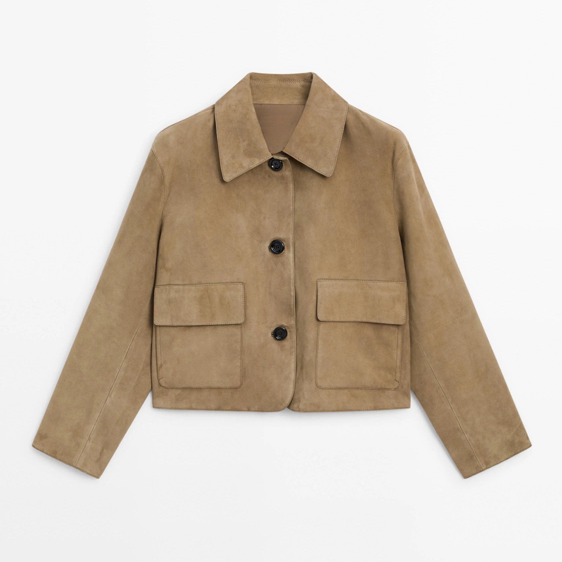 Split Suede Vegansk læderjakke med lomme