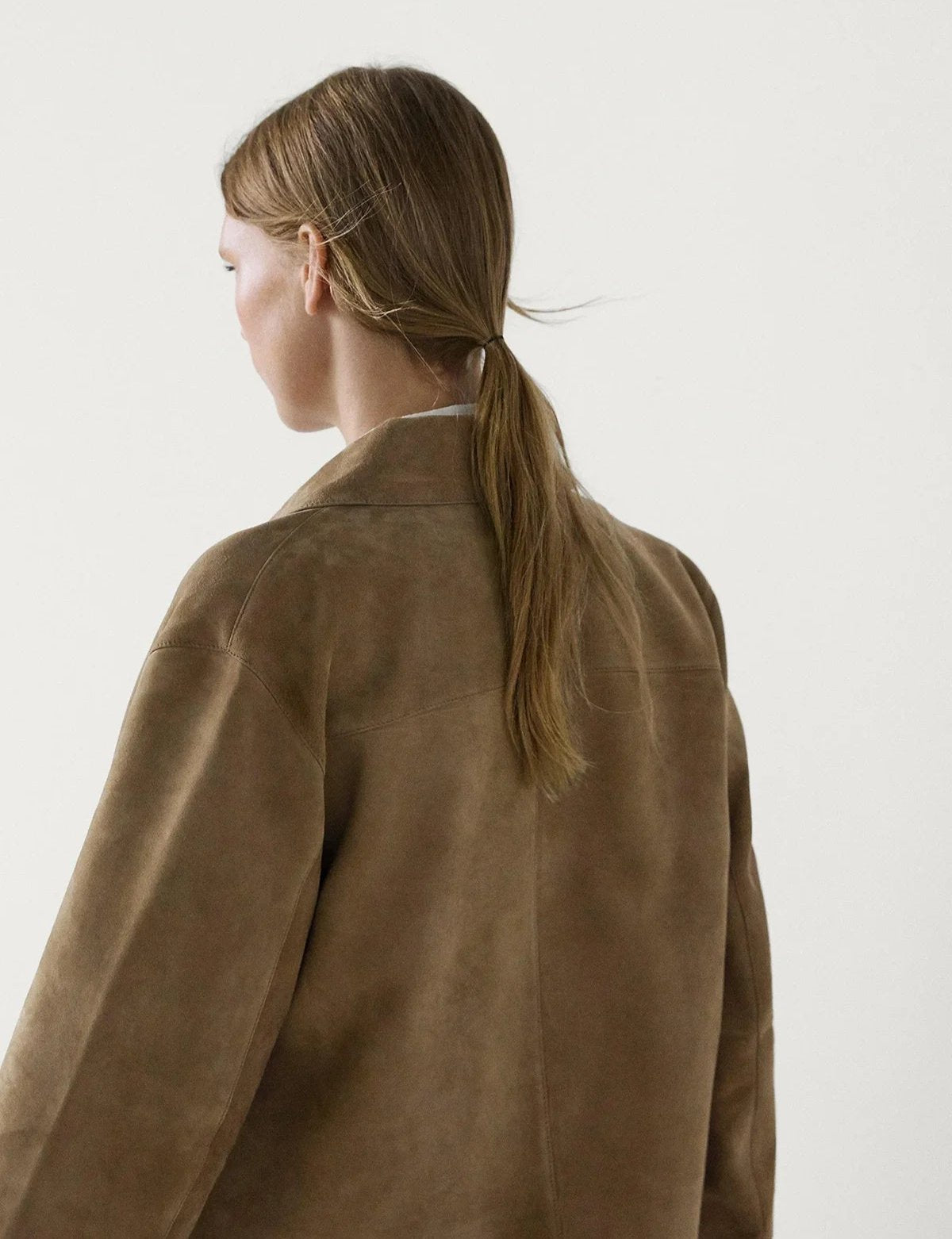 Split Suede Vegansk læderjakke med lomme