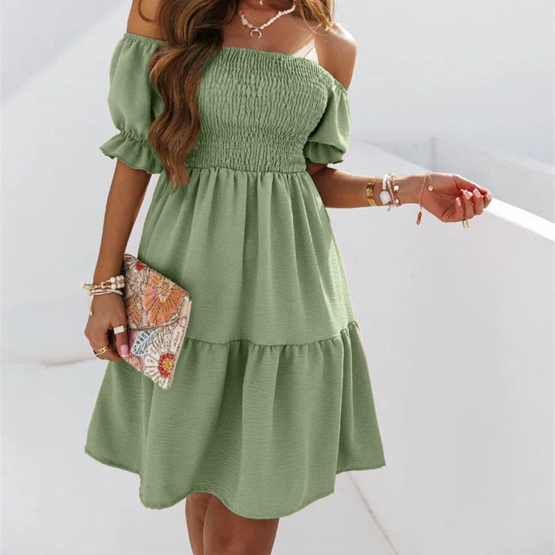 Diana - Rygløs en-skulder kjole