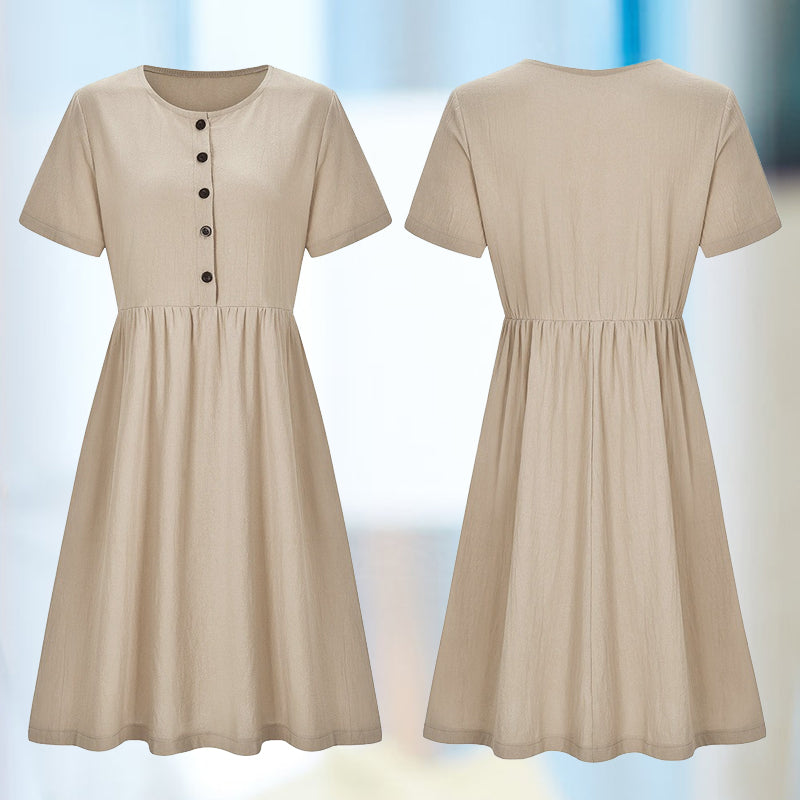 Sylvie - Slank kjole i bomuldshør