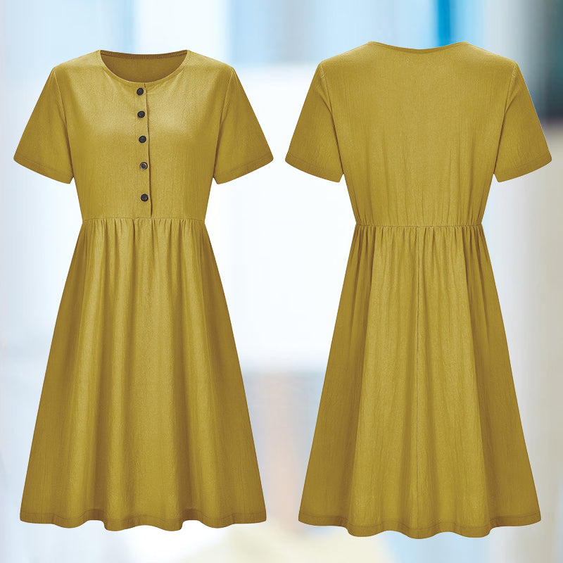 Sylvie - Slank kjole i bomuldshør