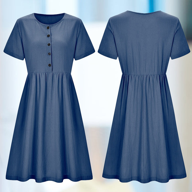 Sylvie - Slank kjole i bomuldshør