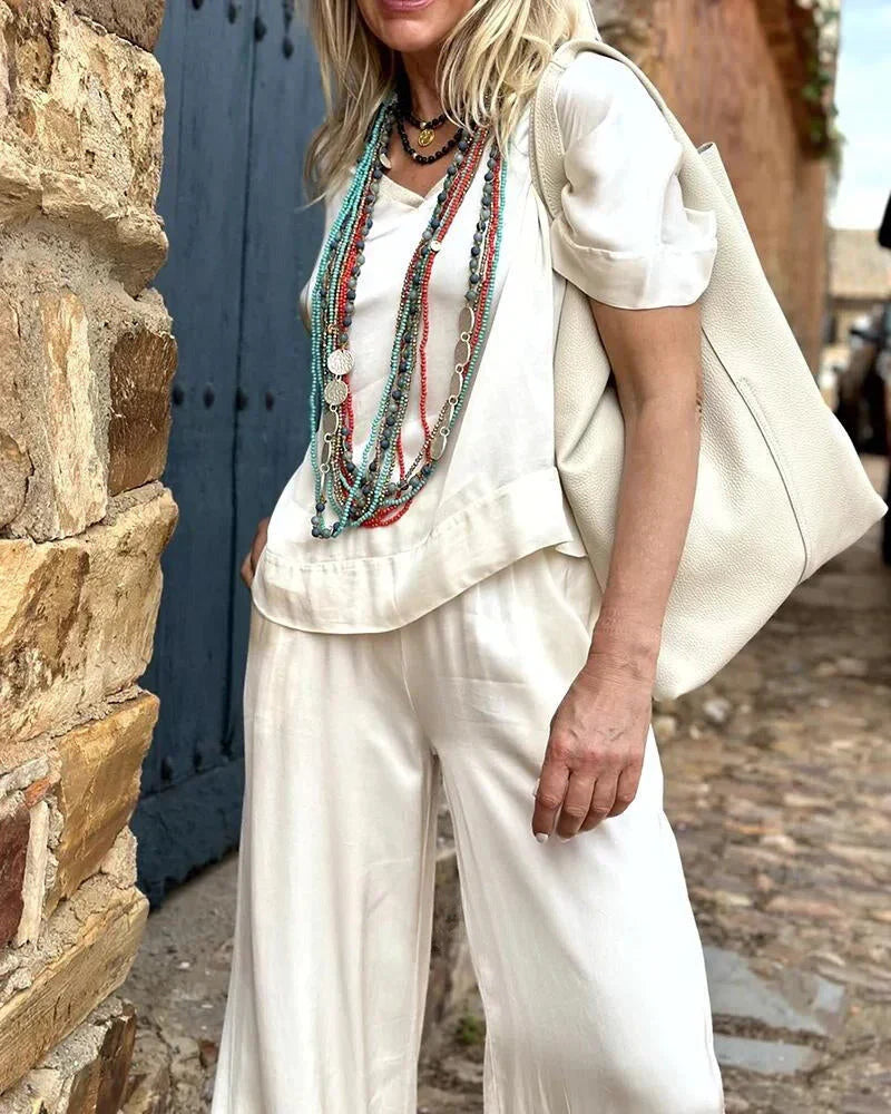 Olivia | Elegant Løs To-delt Sæt