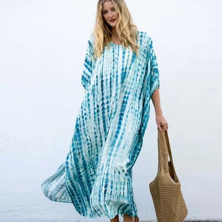 Cassandra - Sommer løs kaftanstrandkjole