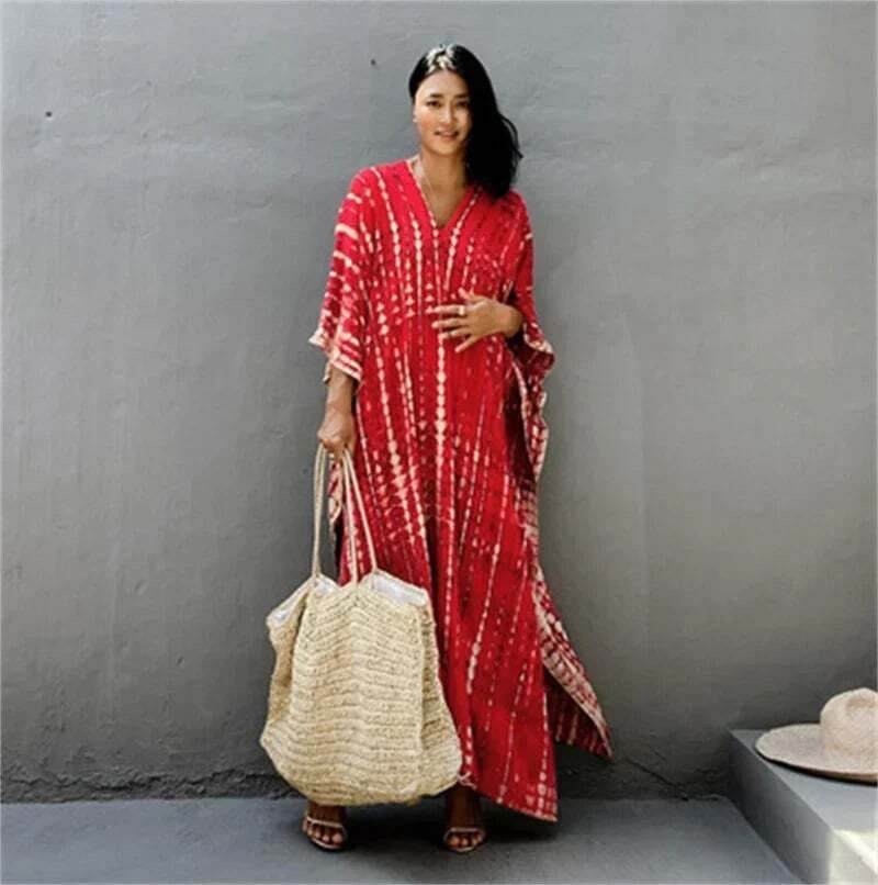 Cassandra - Sommer løs kaftanstrandkjole