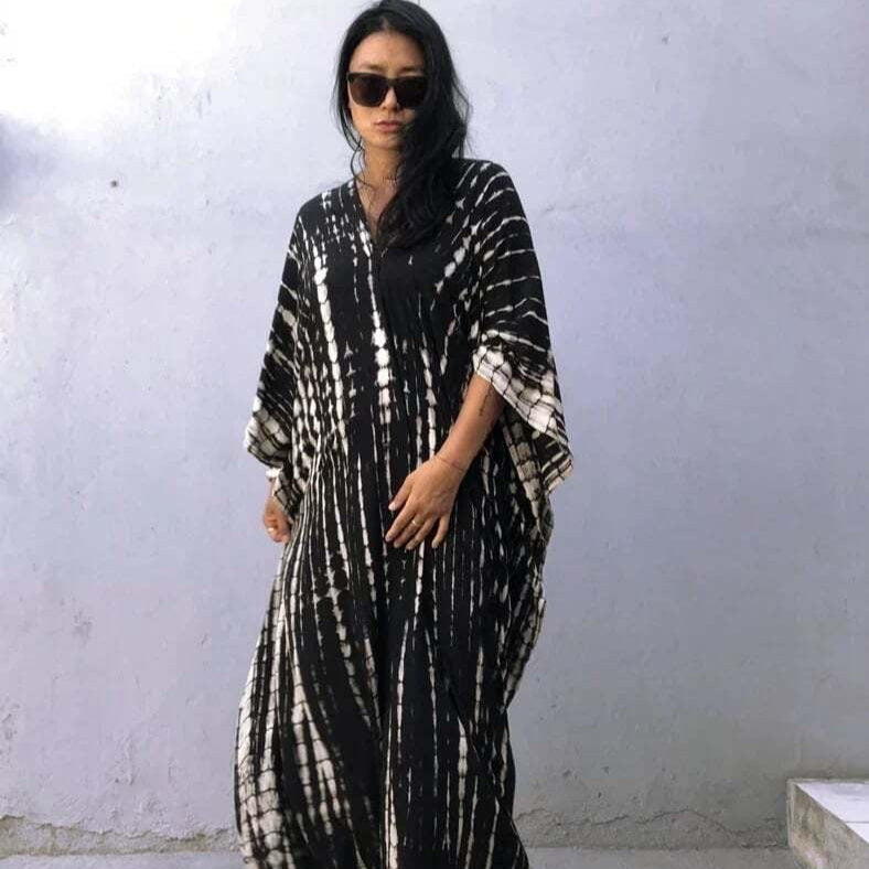 Cassandra - Sommer løs kaftanstrandkjole