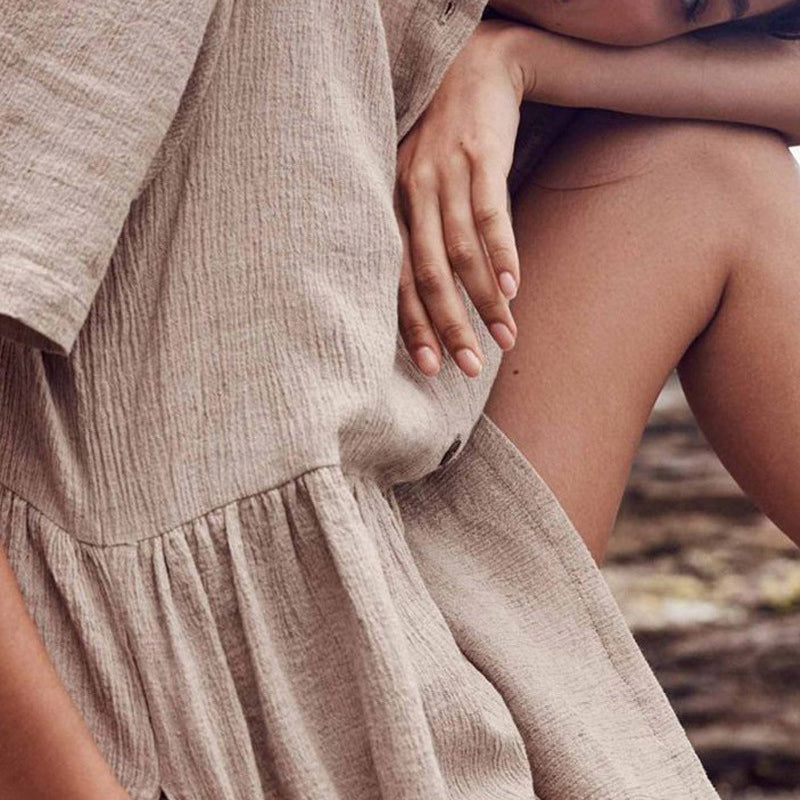 Sylvie - Slank kjole i bomuldshør