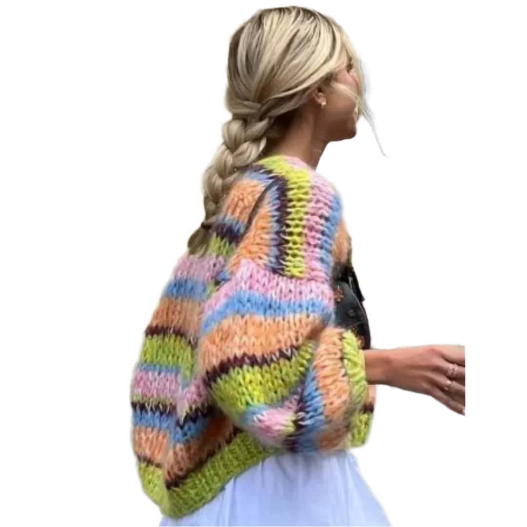 Kate - Farverig strik cardigan