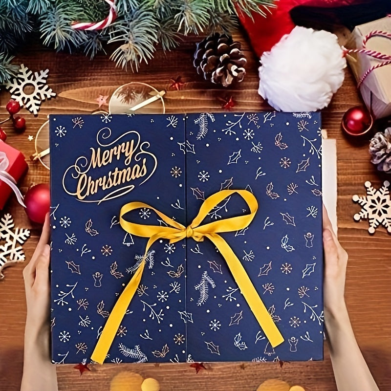 Gør-det-selv adventskalendersæt – 24 fyldbare papæsker med låg og et udvalg af tilbehør til gaveidéer og kreative aktiviteter