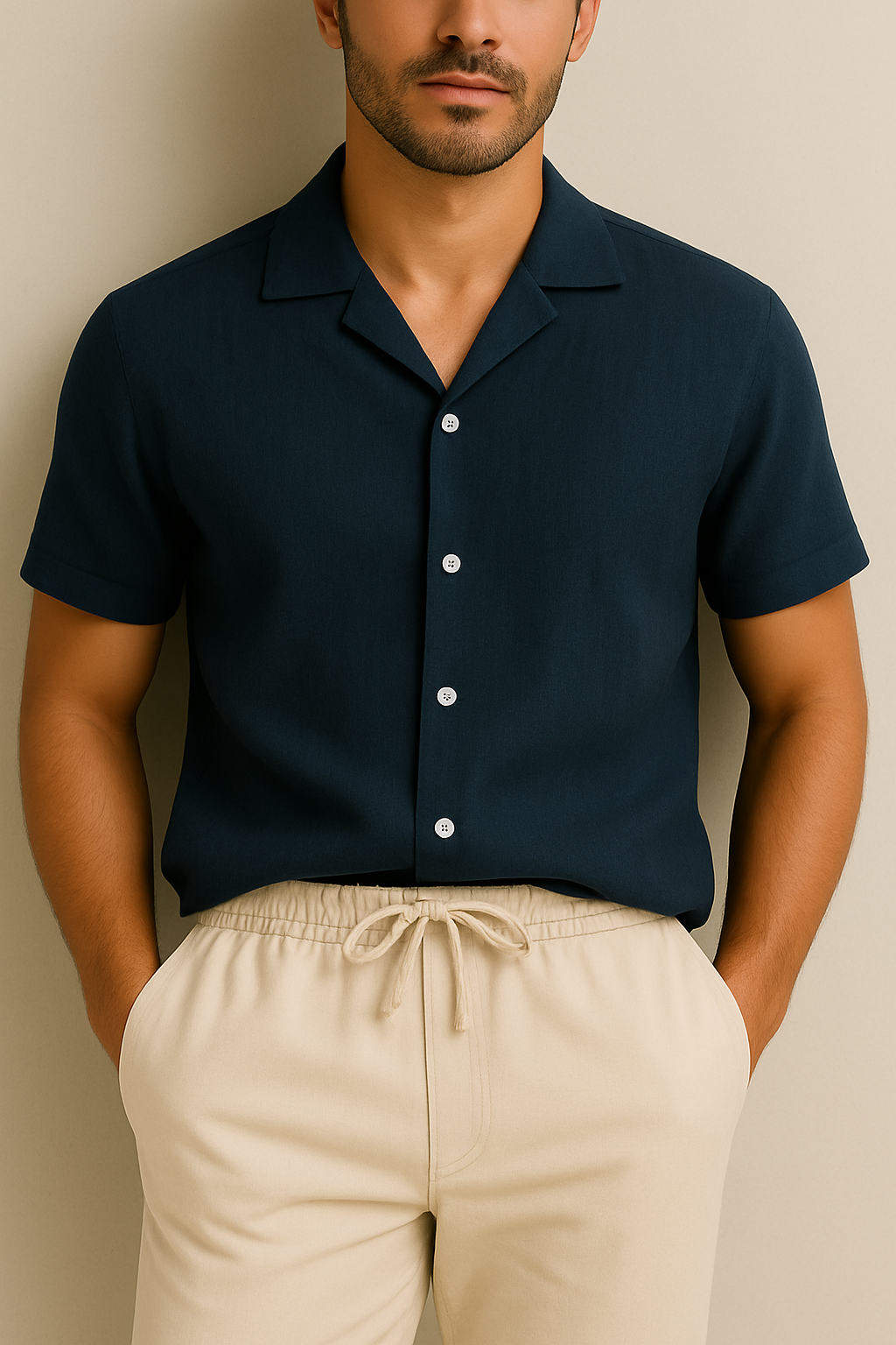 Troy – Sommerskjorte og buksesæt i hør til mænd - Summer Chic