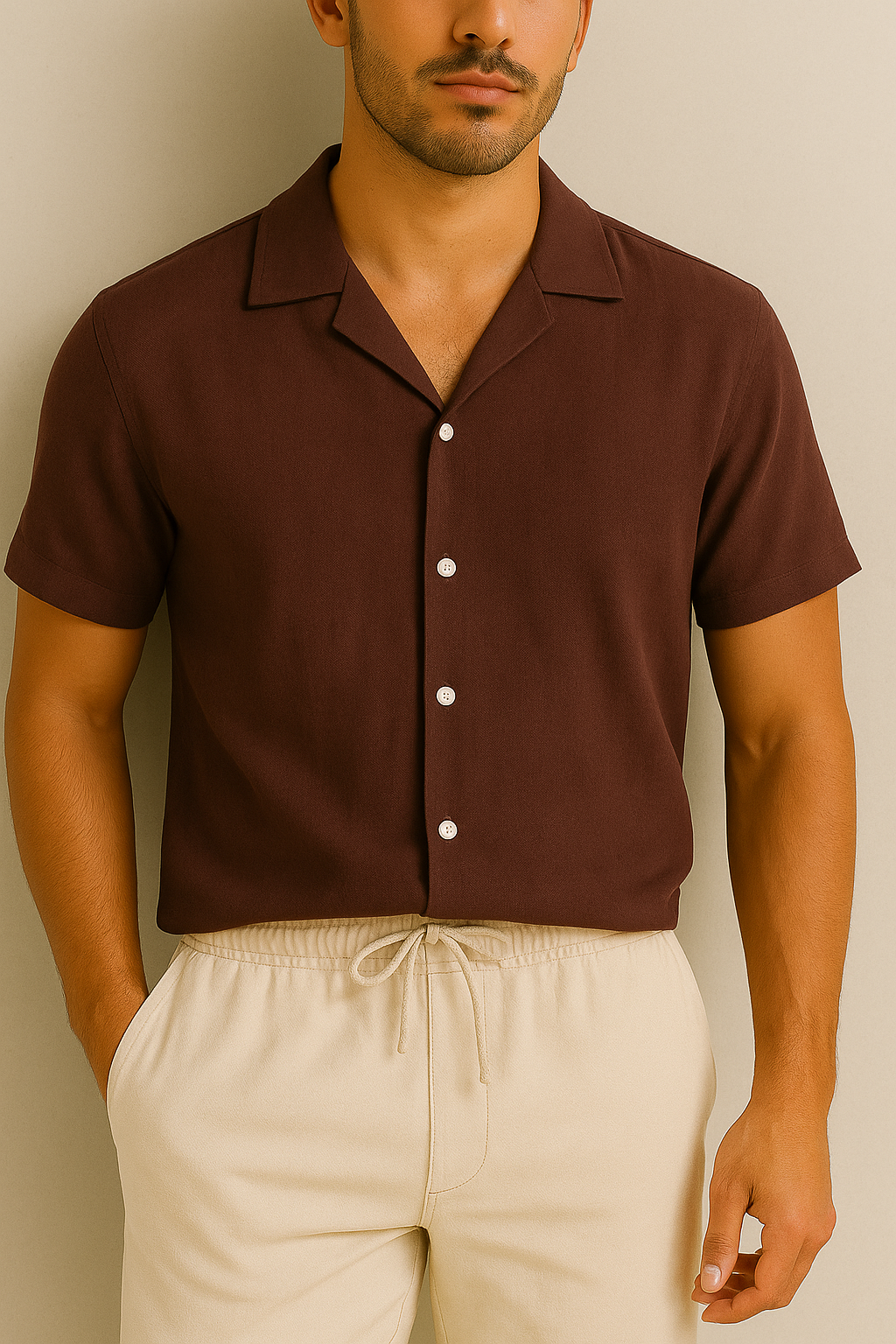 Troy – Sommerskjorte og buksesæt i hør til mænd - Summer Chic