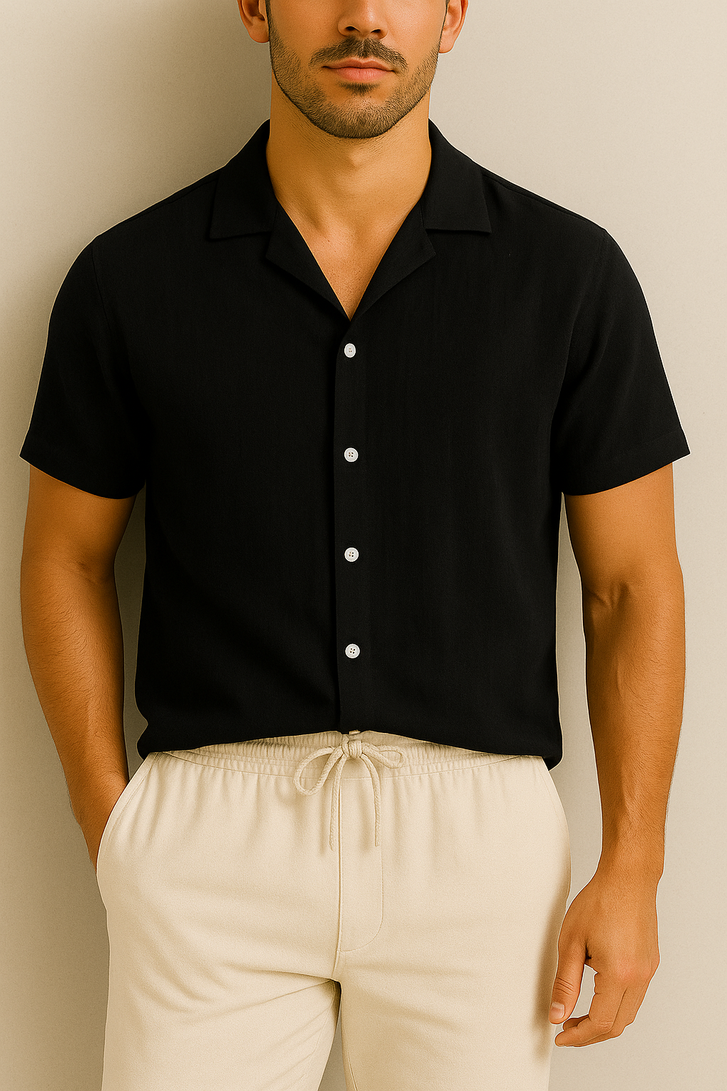 Troy – Sommerskjorte og buksesæt i hør til mænd - Summer Chic