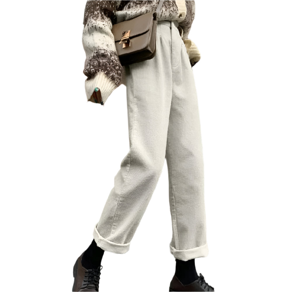 Lynette – Højtaljede bukser med brede ben