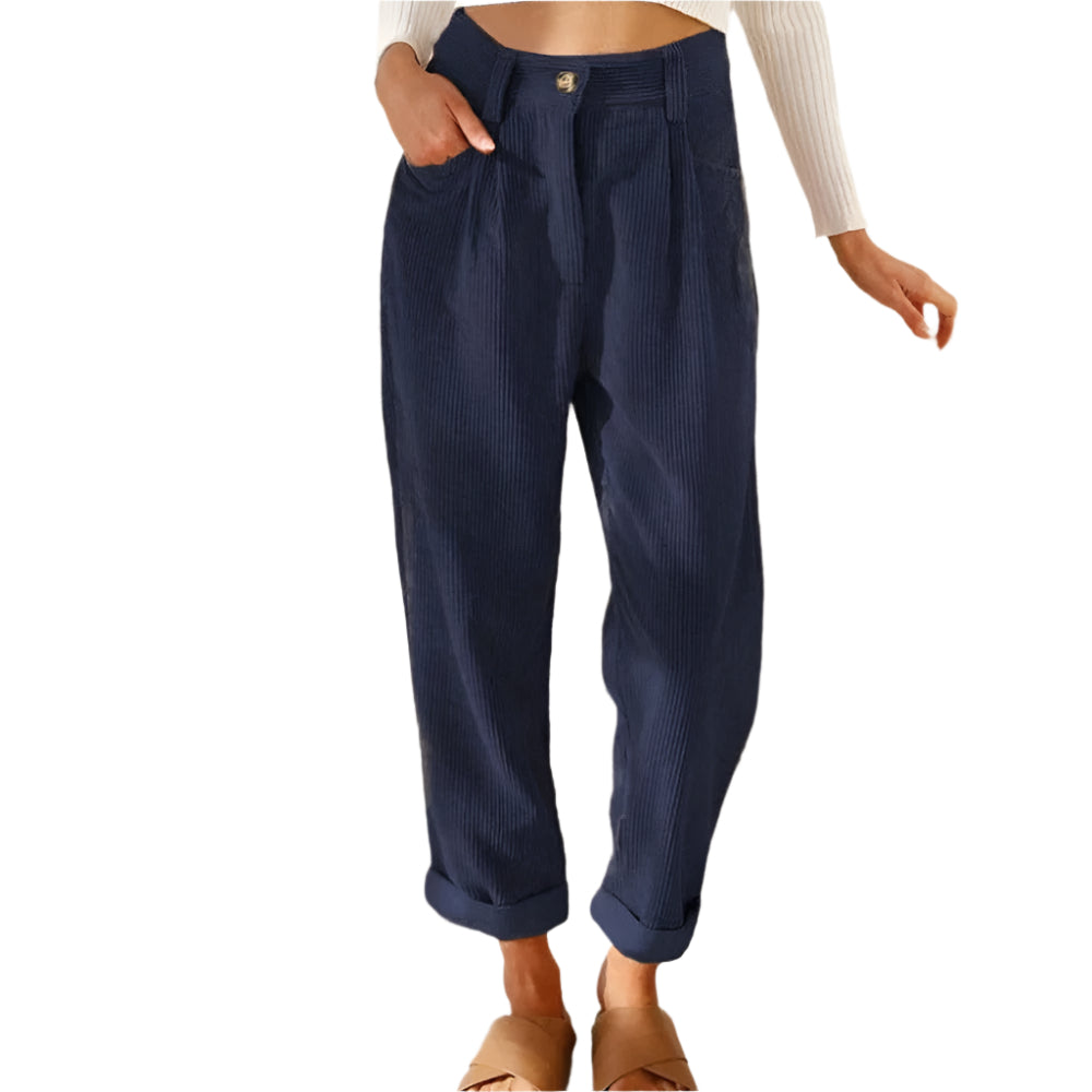 Lynette – Højtaljede bukser med brede ben