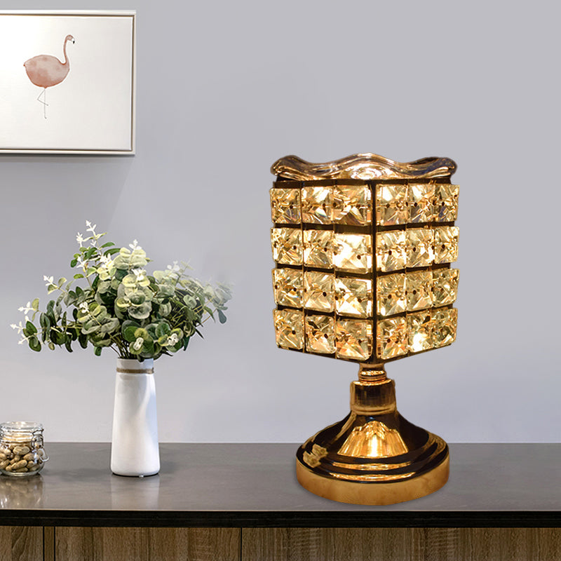 Velaire – Krystal-indlejret guld skrivebordslampe