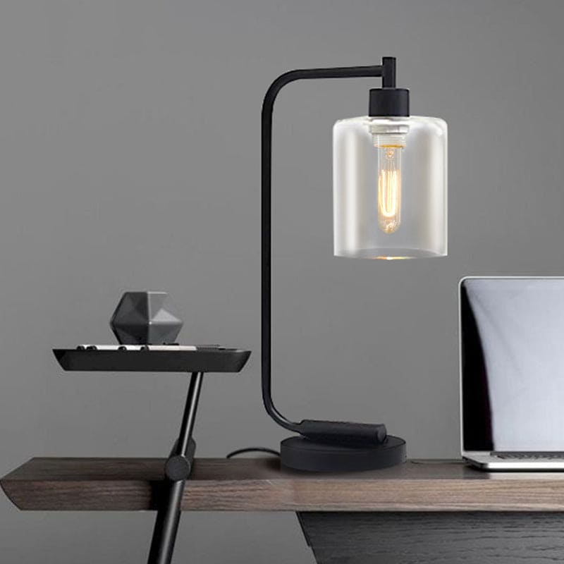 Elegant cylindrisk bordlampe