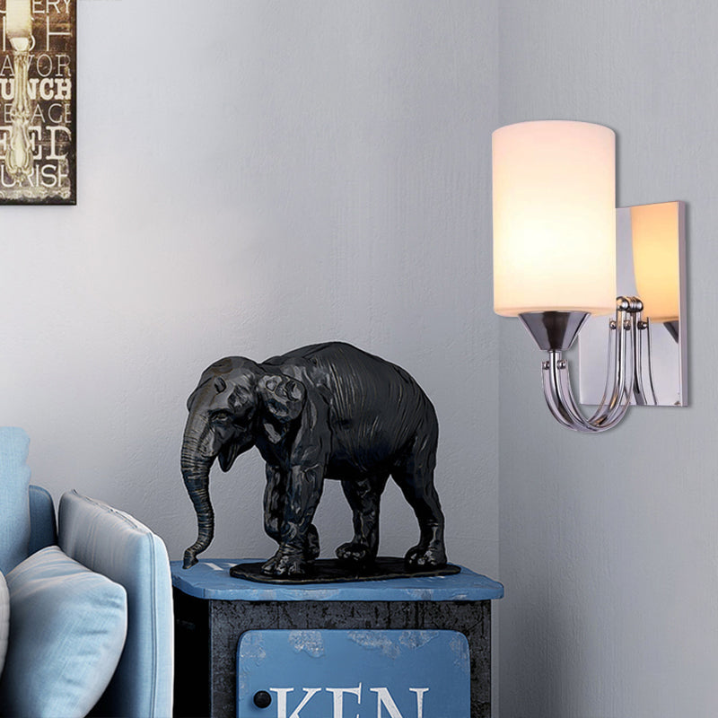 Cylindra – Moderne væglampe i sølv