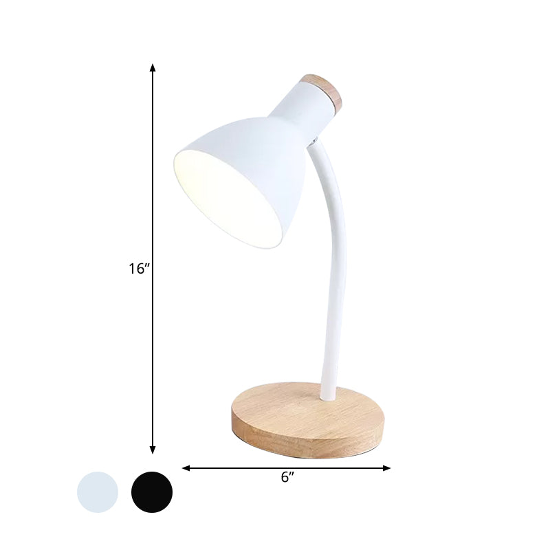 LumaBend | Slank LED-bordlampe med fleksibel hals og træfod