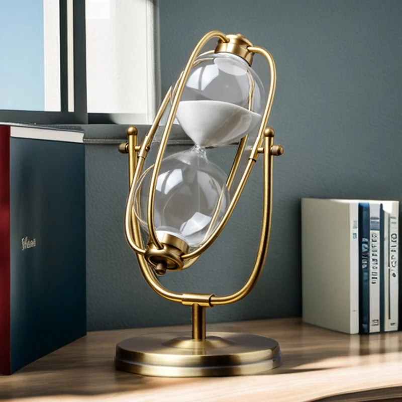 Tidløs elegance – vintage timeglas med klassisk stel til indretning