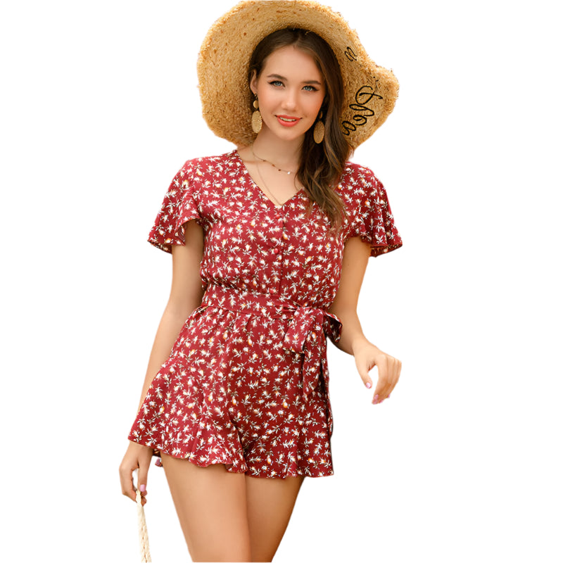 Lizzy - Jumpsuit med sommerblomstermønster