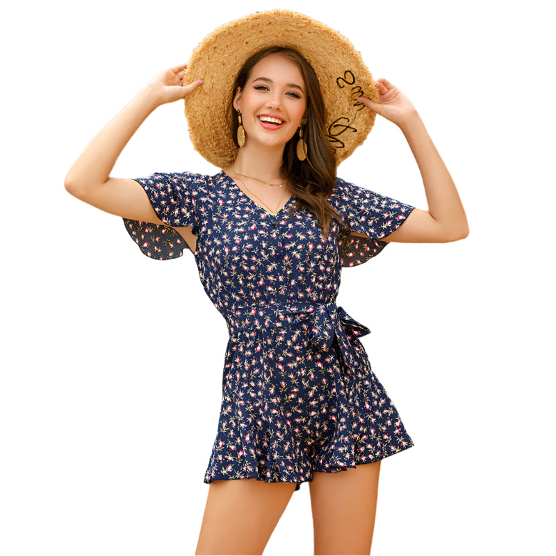 Lizzy - Jumpsuit med sommerblomstermønster