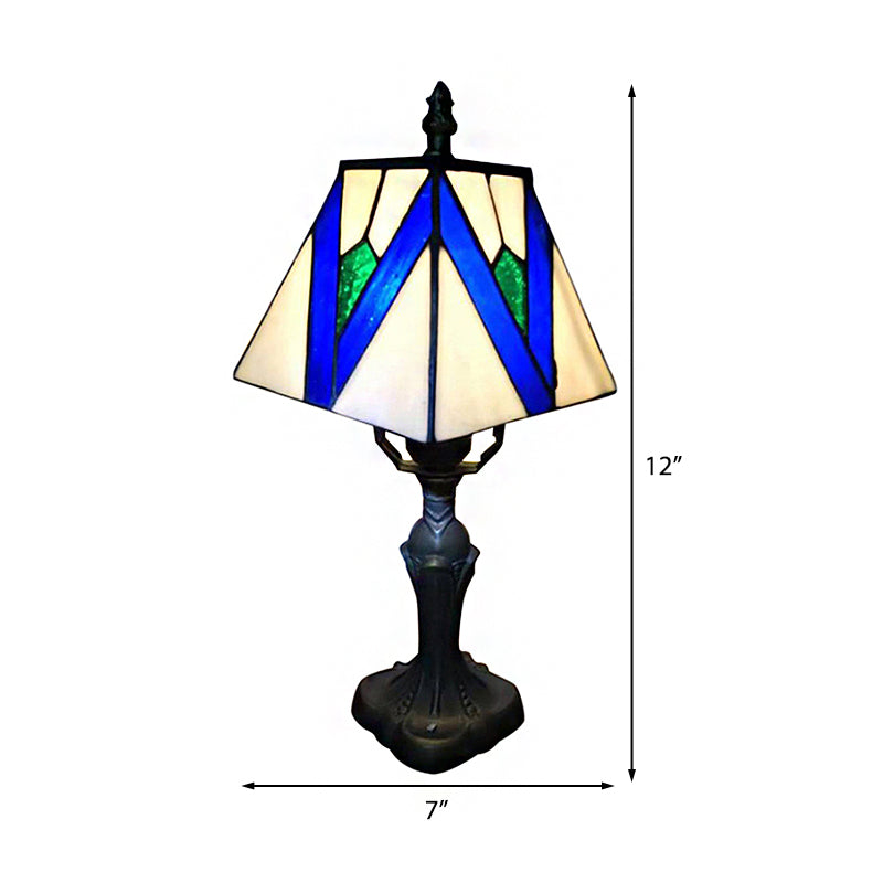Lustria – Vintage-inspireret Tiffany glas skrivebordslampe