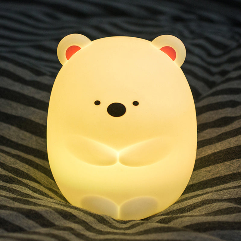 CuddleBear – Moderne hvid LED-natlampe til børnehave