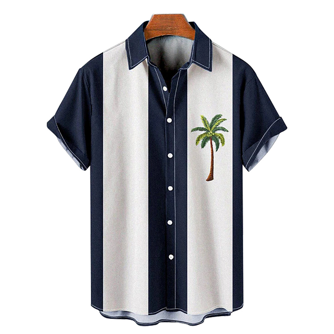 Oskar Casual Skjorte i Bomuld med Svampe Kunsttryk