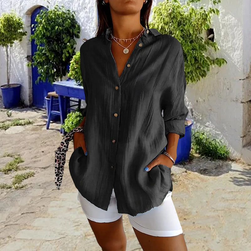 Matilde - Klassisk plissert bluse