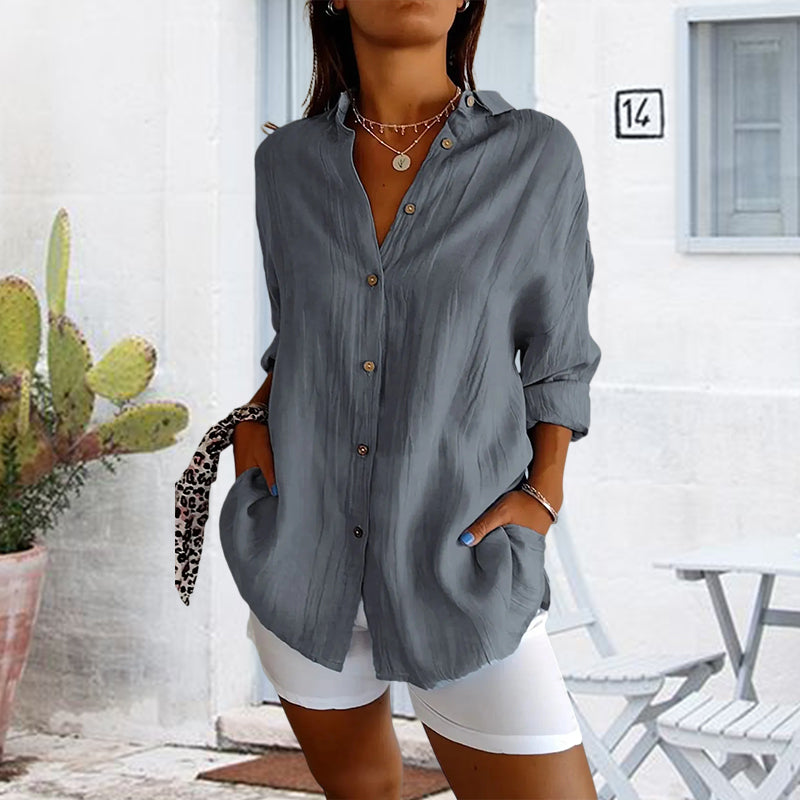 Matilde - Klassisk plissert bluse