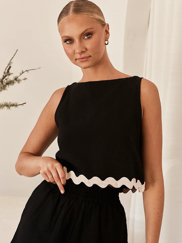 Karen - Ærmeløs top og kort sæt