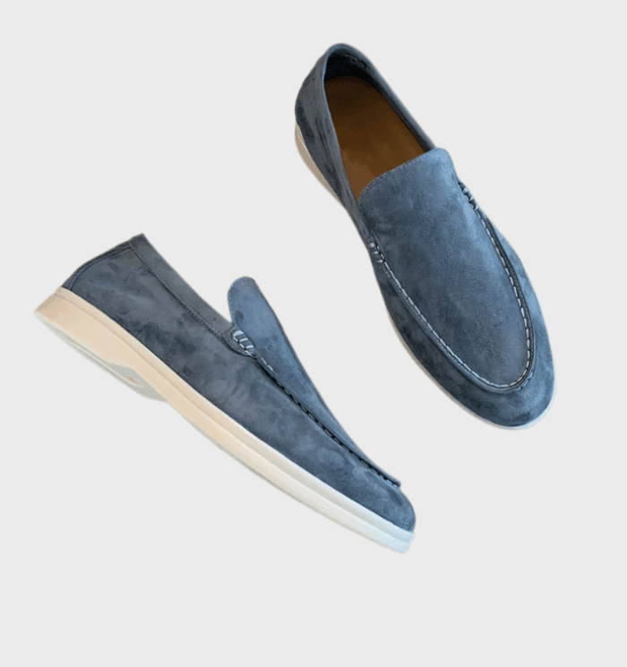 Kelvin - Elegante loafers i ruskind