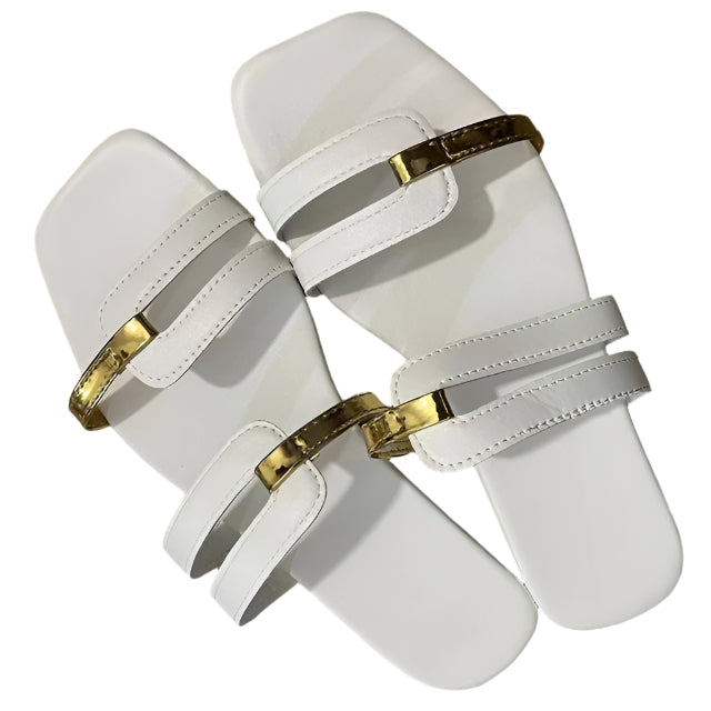 Miriam – Elegante flade hjemmesko med åben tå