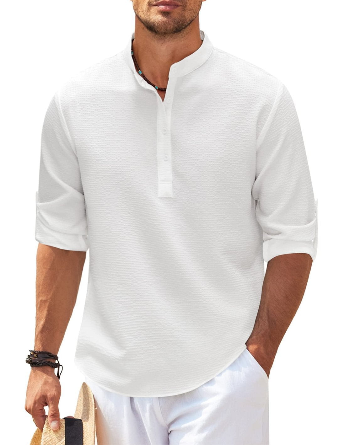 Michael - Casual sommerskjorte uden krave- Summer Chic
