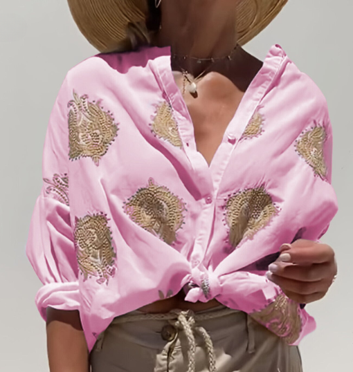 Vera – bluse med pufærmer