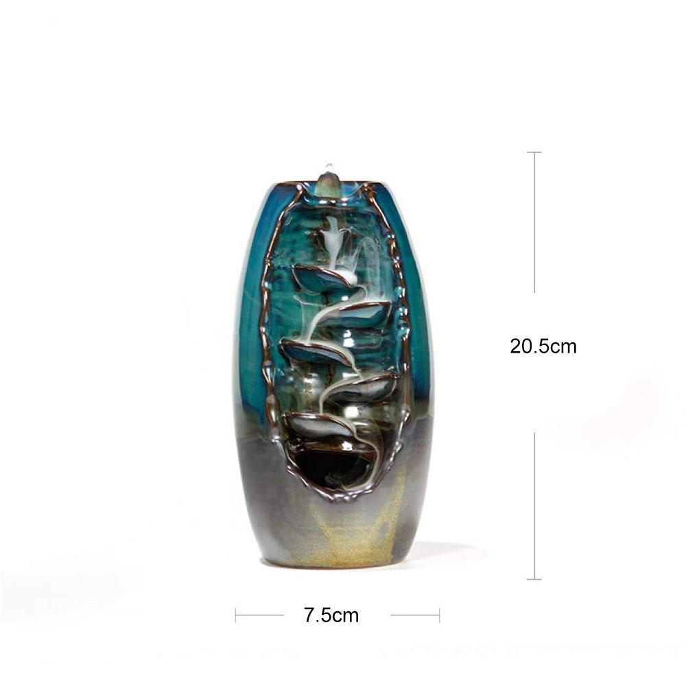 ZenFlow - Håndlavet røgelsesholder med fascinerende vandfaldsrøgeffekt