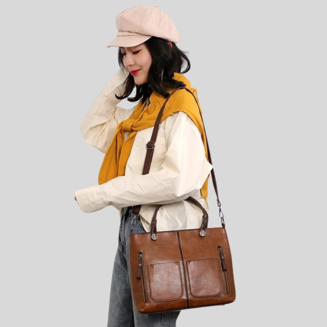 Greta - Skuldertaske med flere lommer