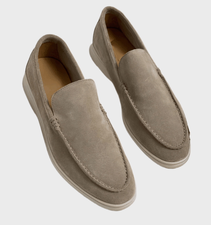 Kelvin - Elegante loafers i ruskind