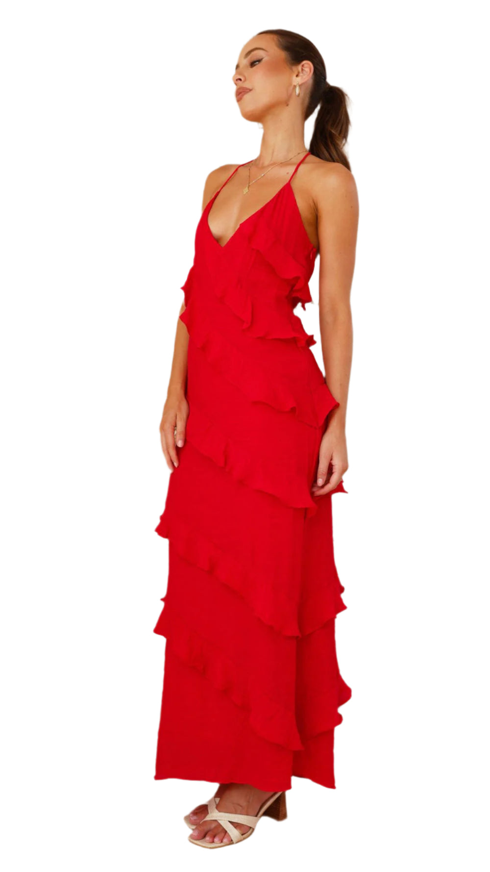 Vanessa – Lang Sommerkjole i Luftigt Design for Kvinder