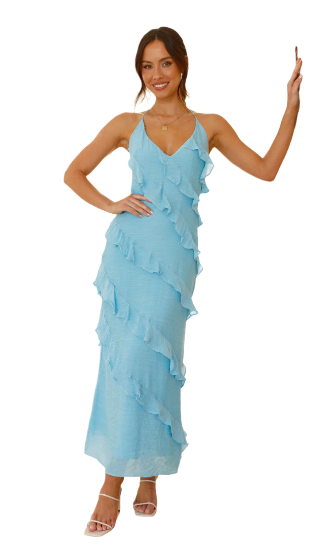 Vanessa – Lang Sommerkjole i Luftigt Design for Kvinder