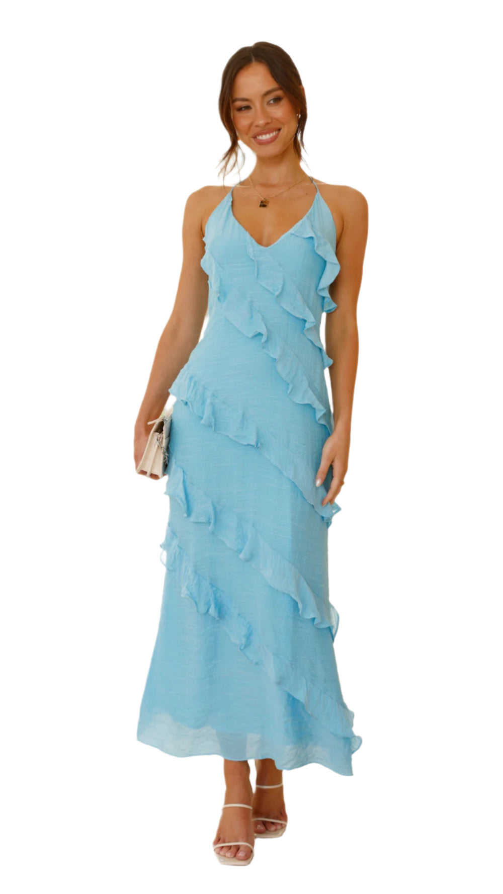 Vanessa – Lang Sommerkjole i Luftigt Design for Kvinder