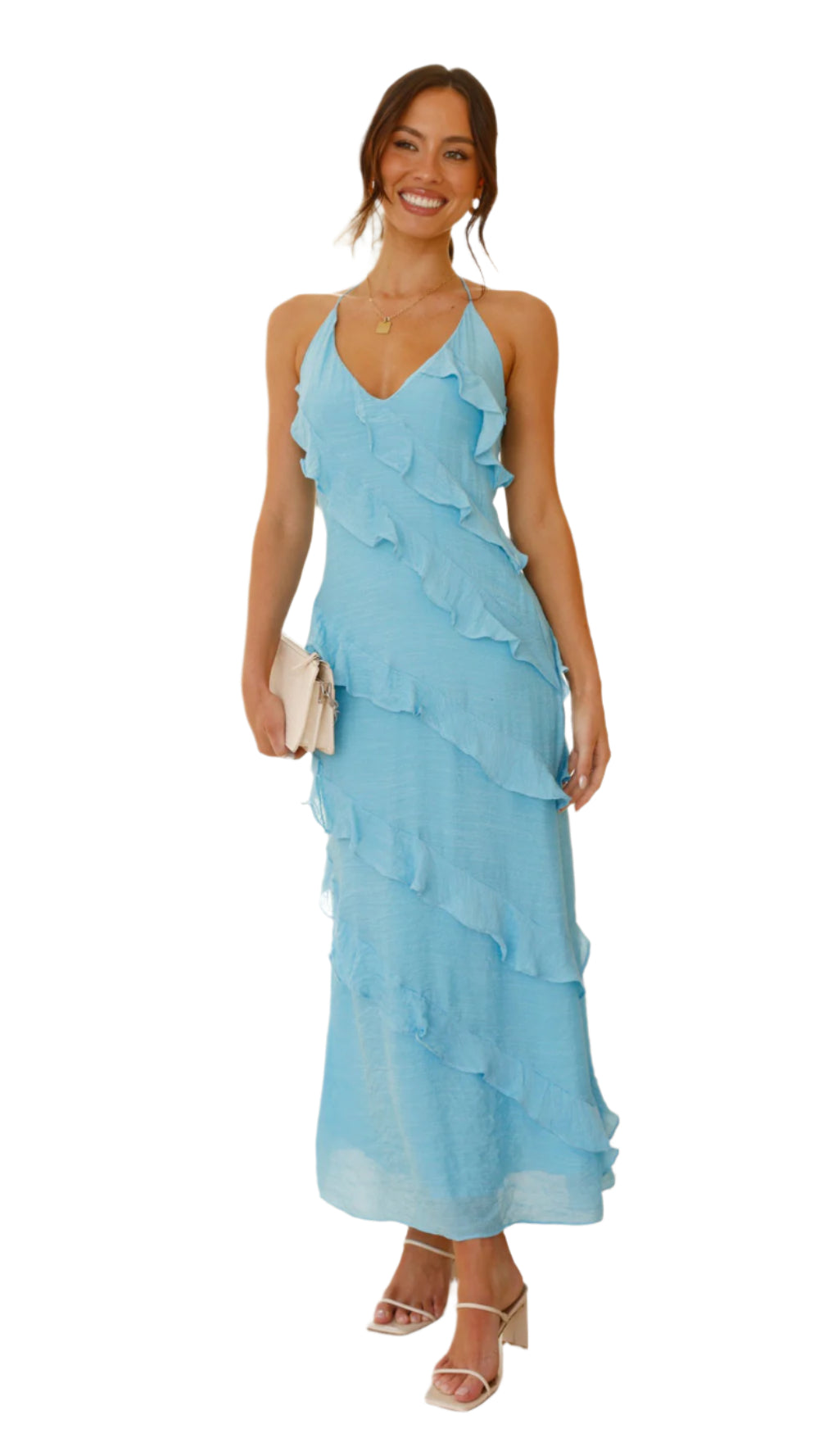 Vanessa – Lang Sommerkjole i Luftigt Design for Kvinder