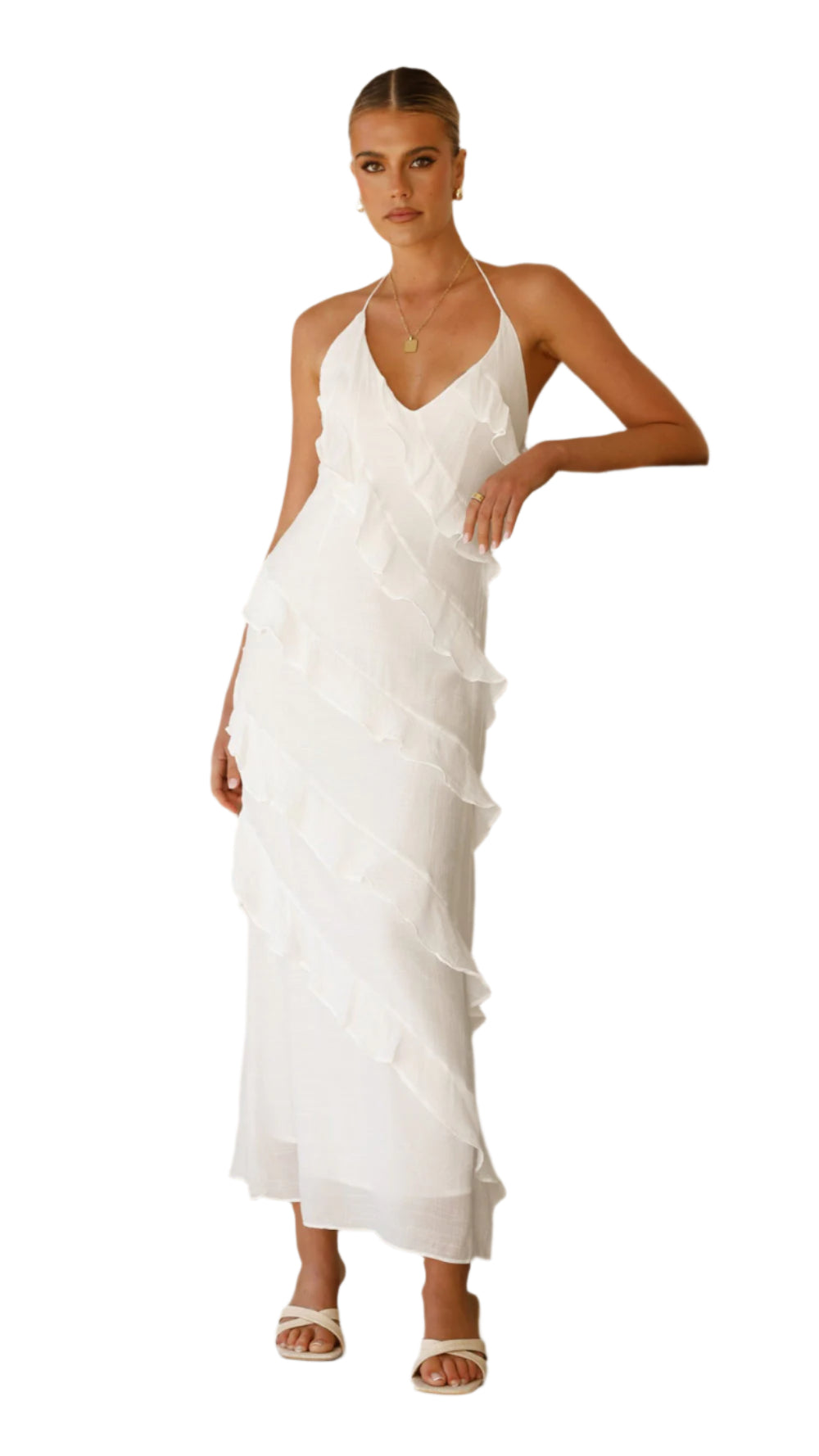 Vanessa – Lang Sommerkjole i Luftigt Design for Kvinder