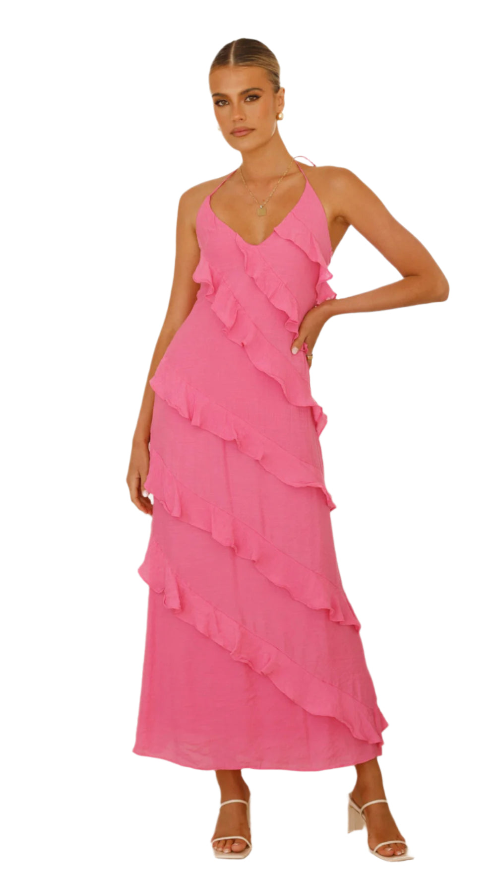 Vanessa – Lang Sommerkjole i Luftigt Design for Kvinder