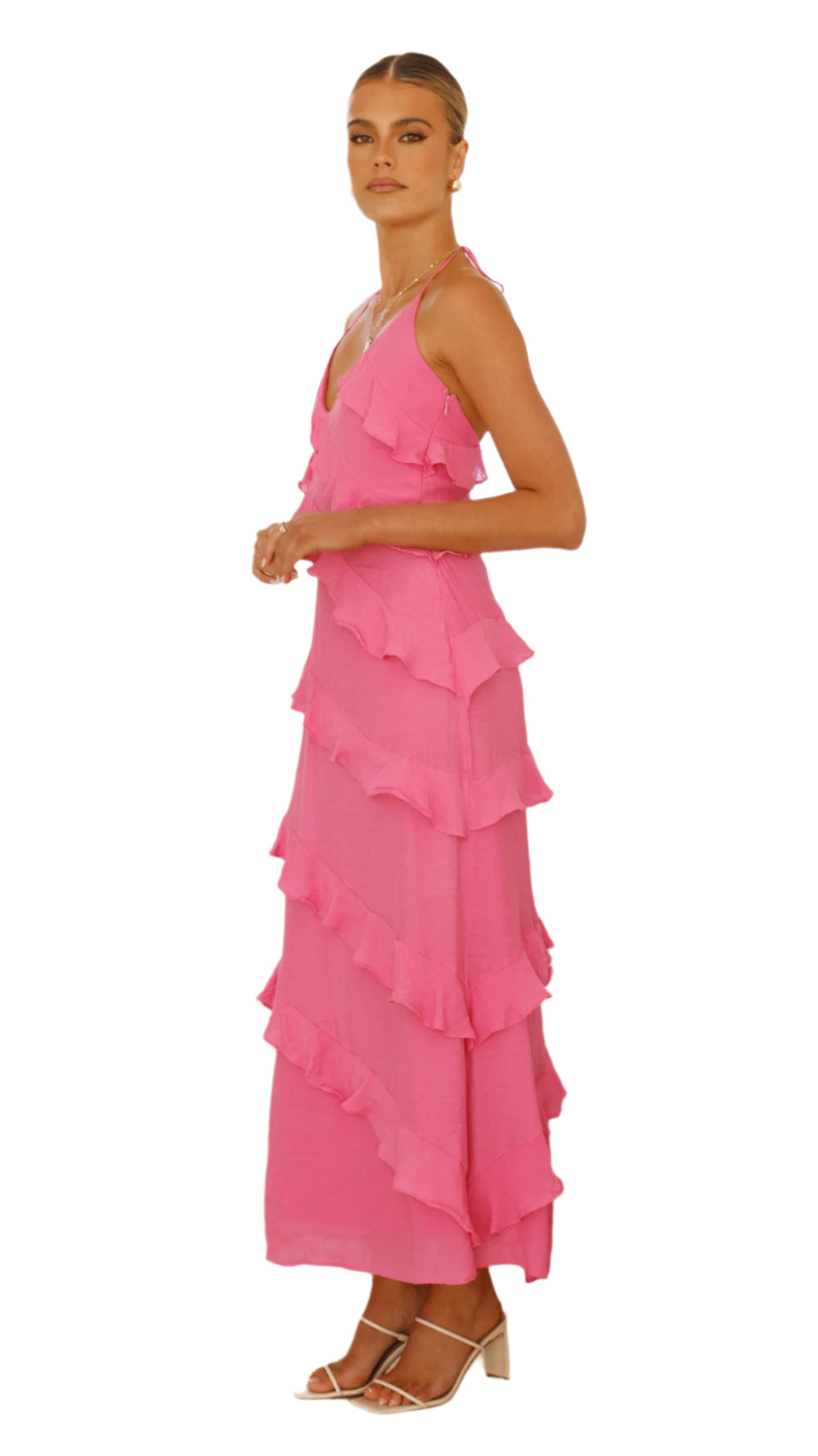 Vanessa – Lang Sommerkjole i Luftigt Design for Kvinder