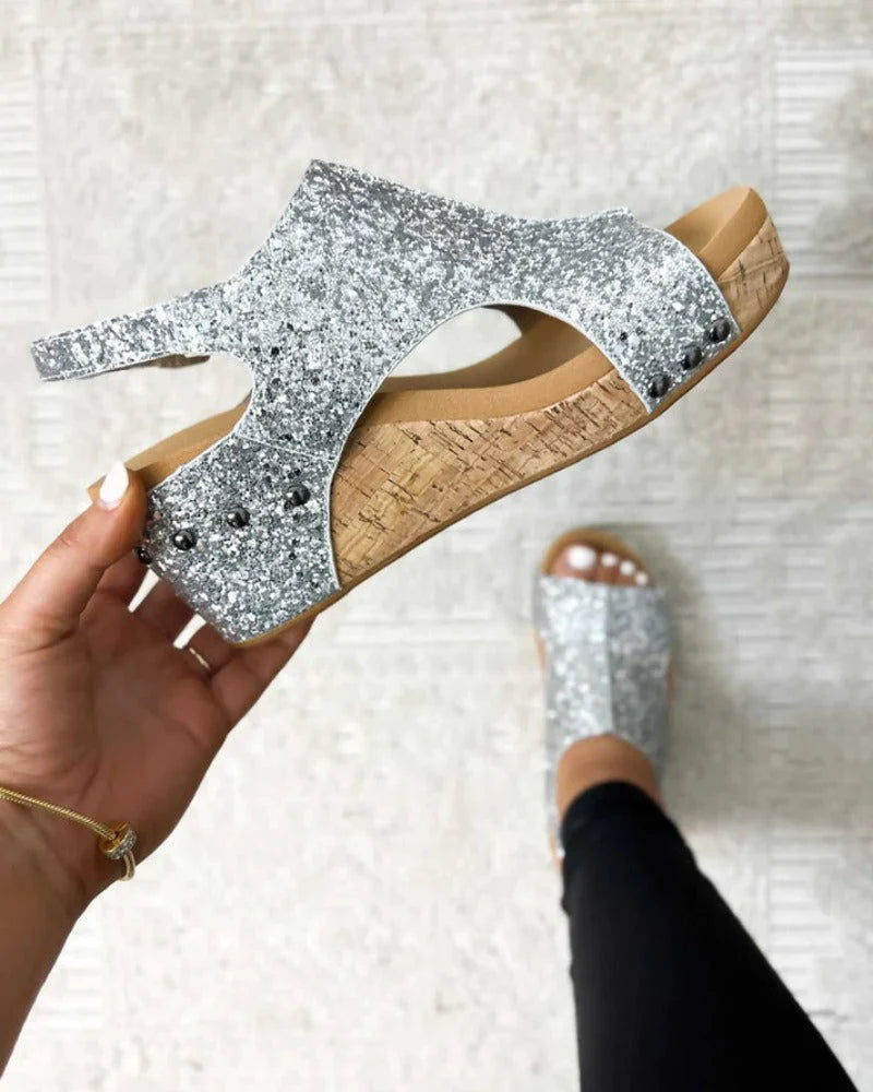 Delphine - Sandaler med glitter