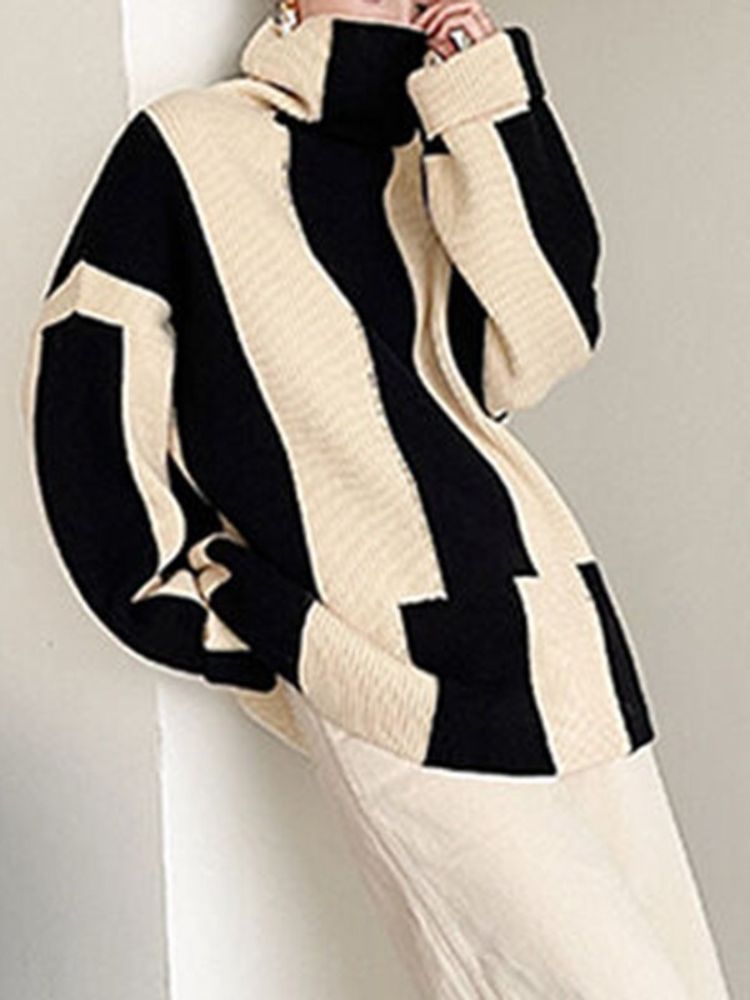 Hilary - Chic trøje med bloktryk