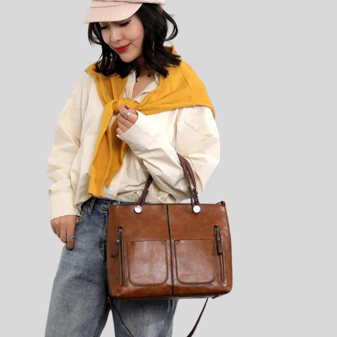 Greta - Skuldertaske med flere lommer